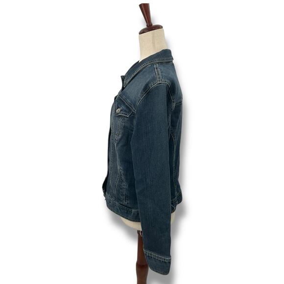 Style & Co Denim Jacket Size Medium Medium Blue Button Front Classic Fit Jean - Picture 2 of 5